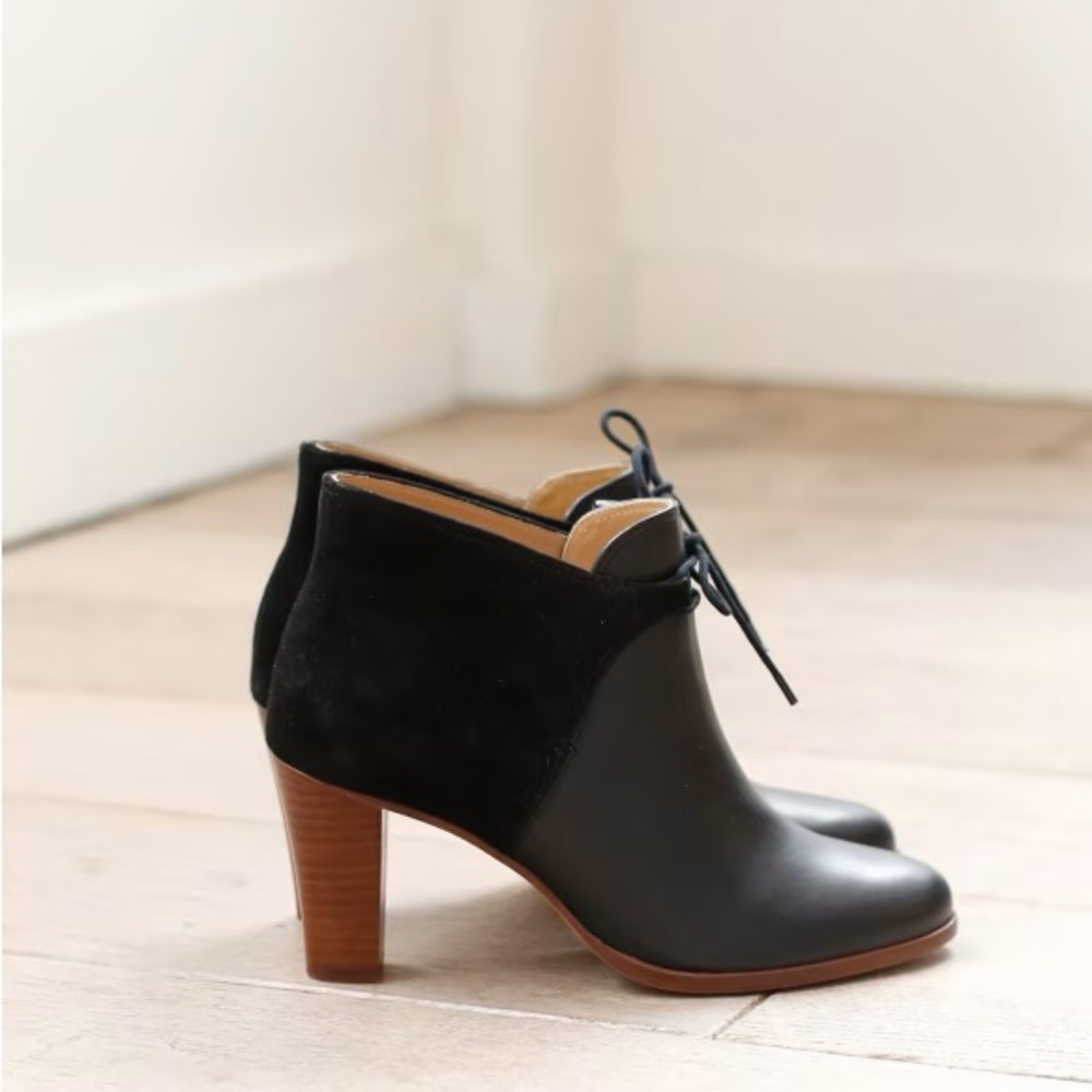 Sezane Low Hunter Ankle Boots, black size 7